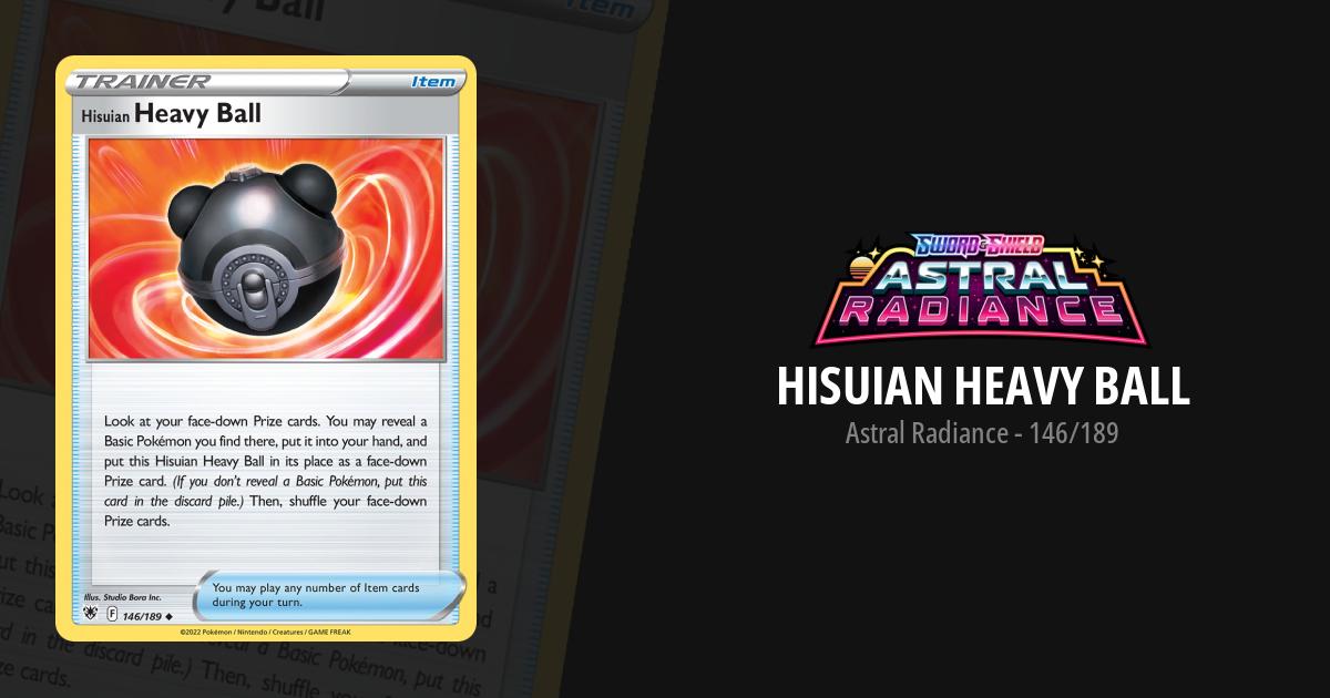 heavy ball pokemon card Hisuian Heavy Ball 146/189 Holo Pokemon Prize Pack Astral Radiance variant *J
