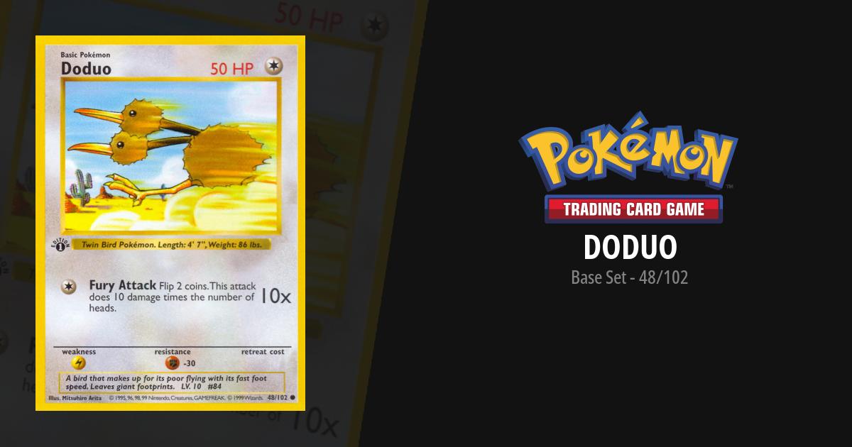1995 doduo pokemon card value Doduo, Number 48; Trading Colorless Random Peck (10+) Flip 2 coins Doduo | XY | TCG