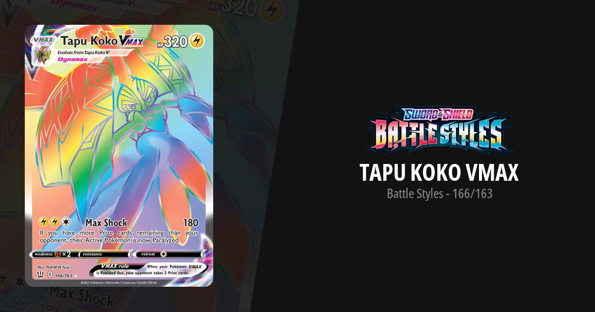 tapu koko vmax pokemon card value Pokmon TCG Tapu Koko VMAX Sword & Shield - Battle Styles 051/163