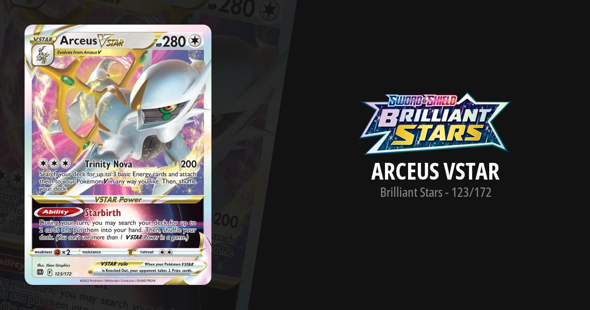 pokemon tcg brilliant stars 123 172 arceus vstar card Pokmon TCG Arceus VSTAR Sword & Shield: Brilliant Stars 123/172 Holo Ultra Rare