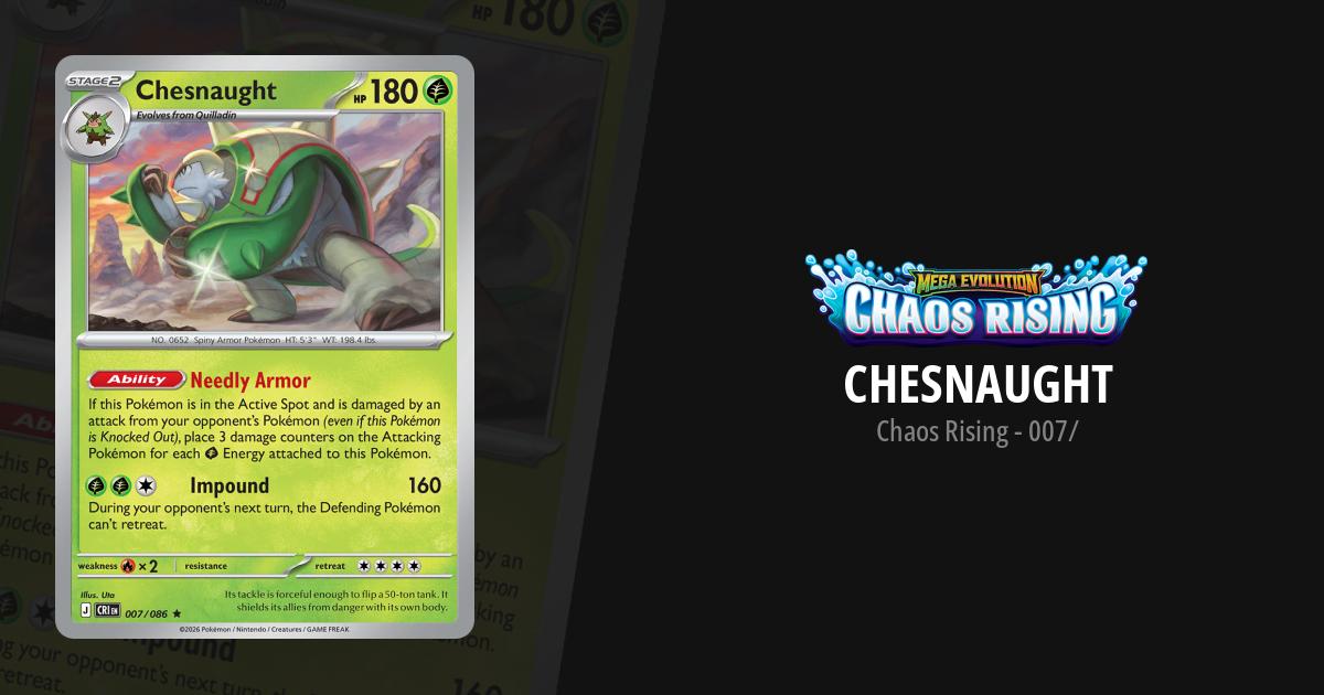 pokemon cards chesnaught Chesnaught 7