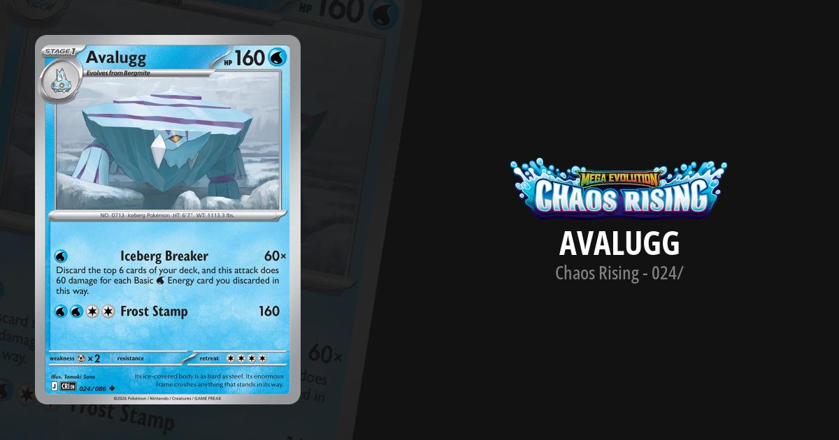 pokemon avalugg card Avalugg