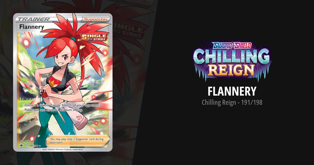 flannery pokemon card Pokemon TCG Chilling Reign Trainer Flannery 191/198 NM