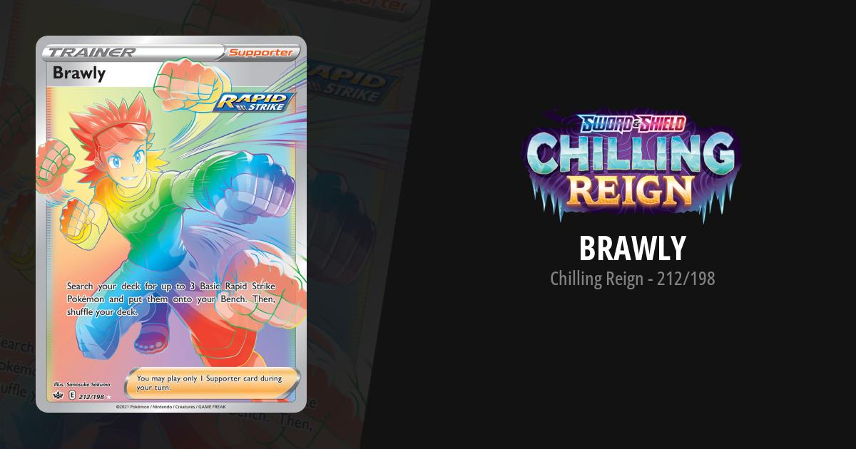 brawly pokemon card value Brawly Full Art 188/198 Ultra Rare Chilling Reign Pokmon TCG Near Mint
