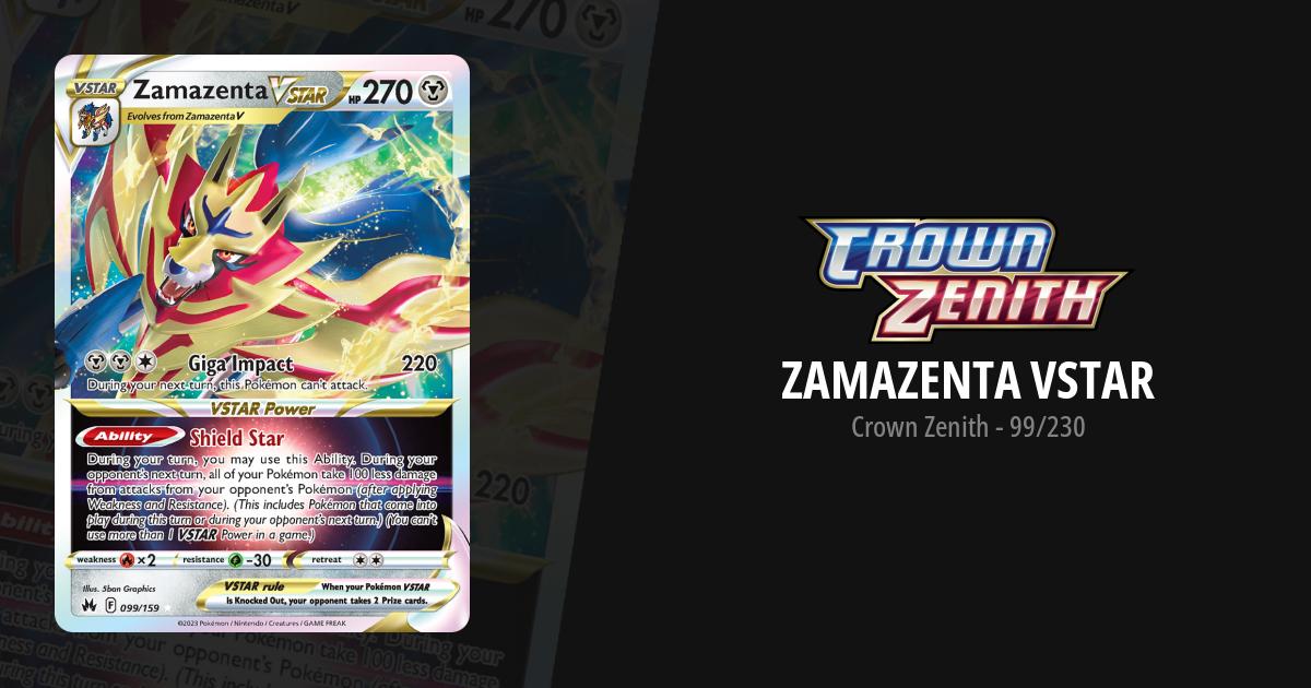 zamazenta vstar pokemon card price 099/159 Zamazenta V - SWSH: Crown