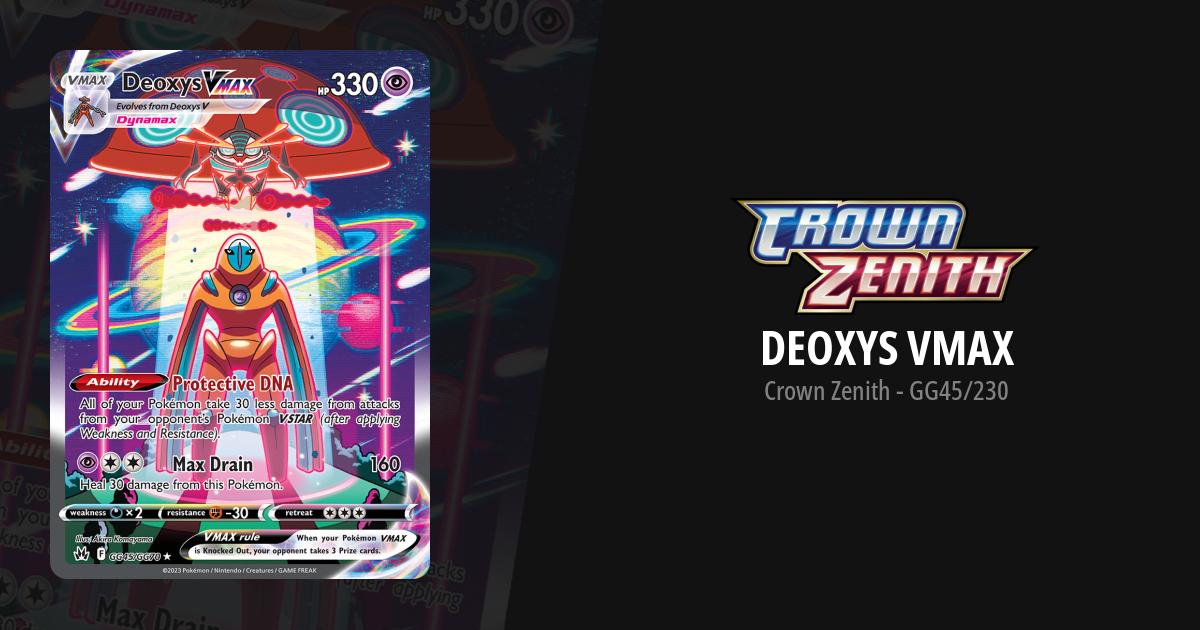 Deoxys VMAX Crown Zenith Pokemon Card