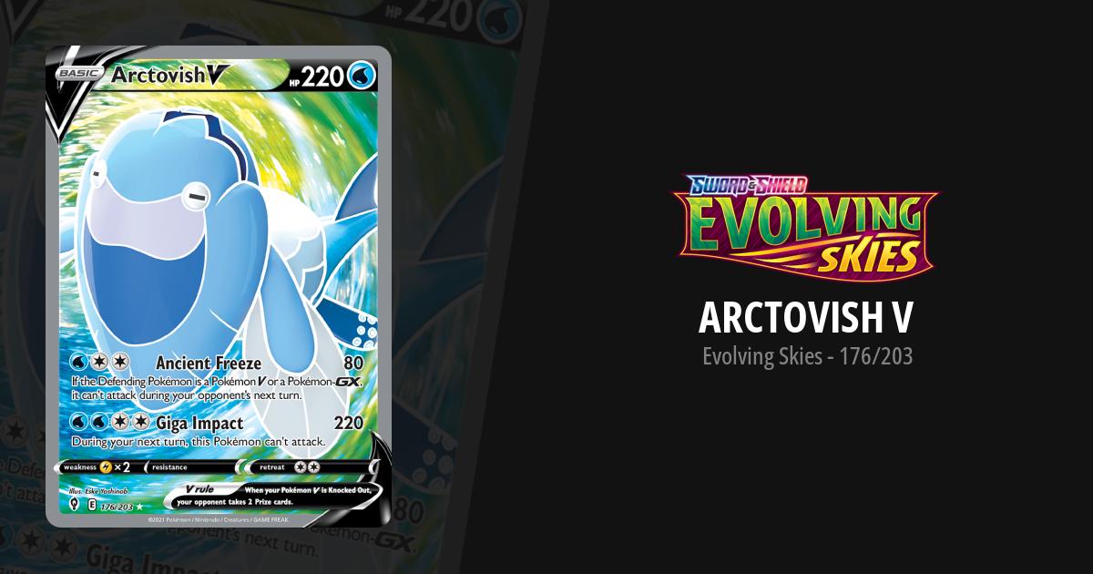arctovish pokemon card value Arctovish V Evolving Skies 176/203 Ultra Rare Pokemon Card T2-86