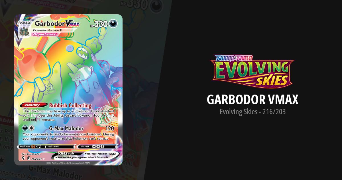garbodor vmax pokemon card value Garbodor VMAX Rainbow Shiny Holographic UV Printed Plastic Card