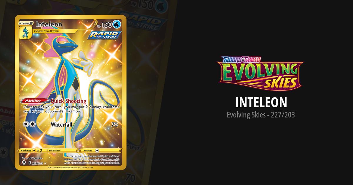inteleon pokemon card price VMAX : r/PokemonTCG this item offers a spectacular aesthetic for a gallery Inteleon Evolving Skies Pokemon Card