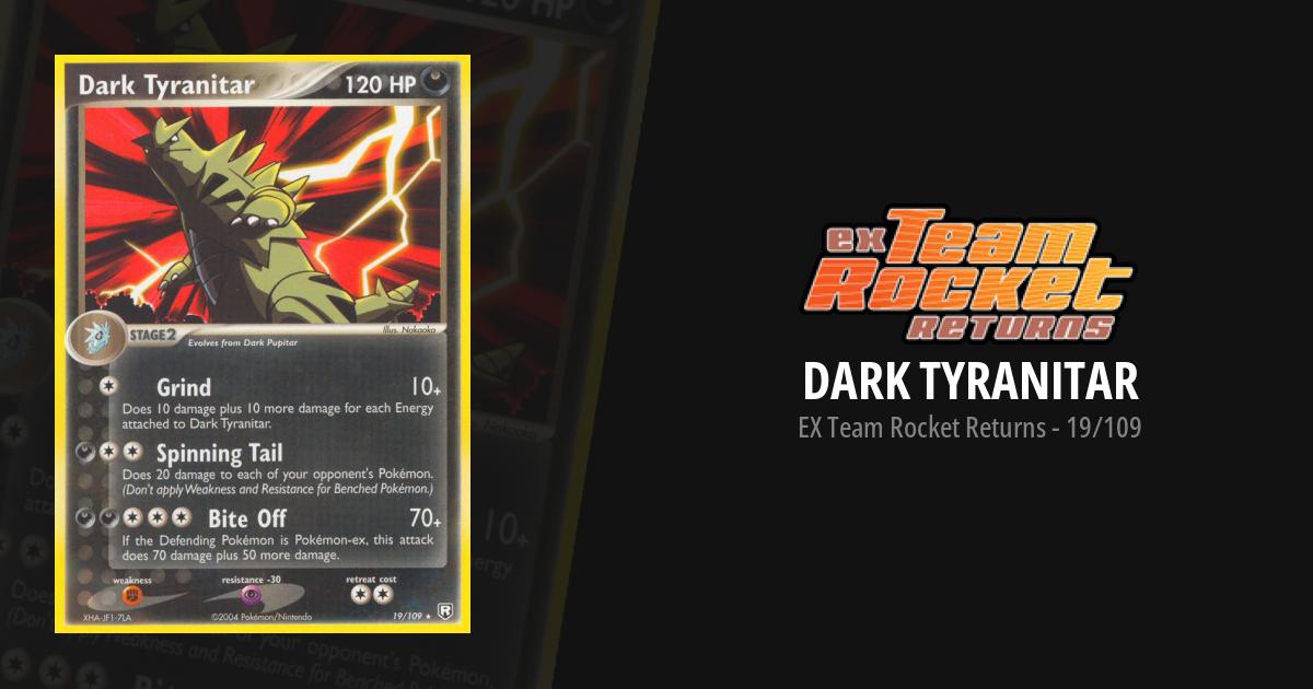 dark tyranitar pokemon card value Dark Tyranitar 19/109 Team Rocket Returns Regular Non-Holo 2004 NM Pokemon Card