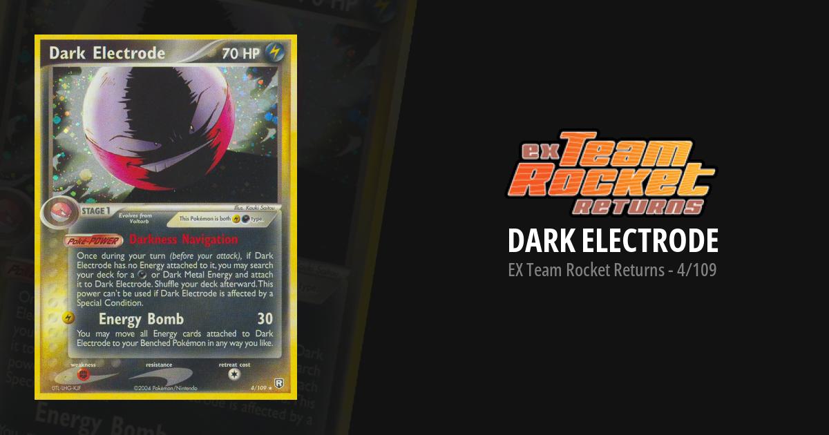 dark electrode pokemon card value first edition 90s pokmon tcg or blemish Dark Electrode - 4/109 (Reverse