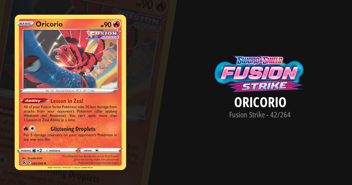 oricorio fusion strike pokemon card value Pokmon TCG Oricorio Fusion Strike 042/264 Regular Rare