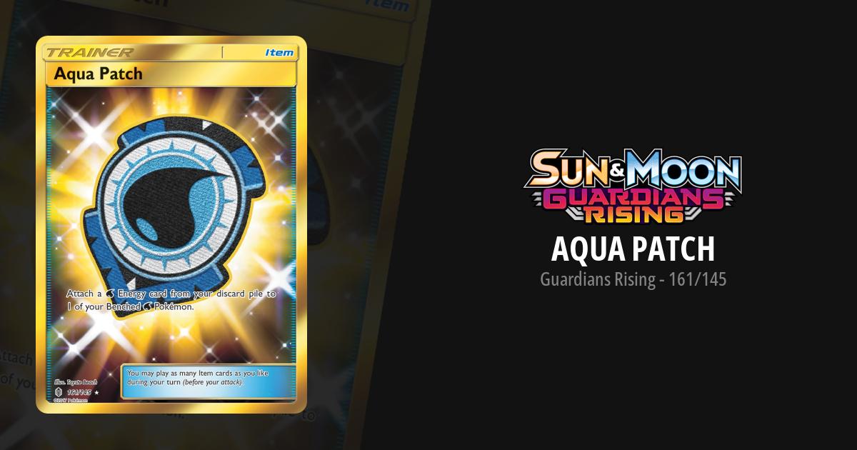 aqua patch pokemon card Aqua Patch 119/145 LP - Guardians Rising Sun Moon Pokemon Card $2 Flat Shipping