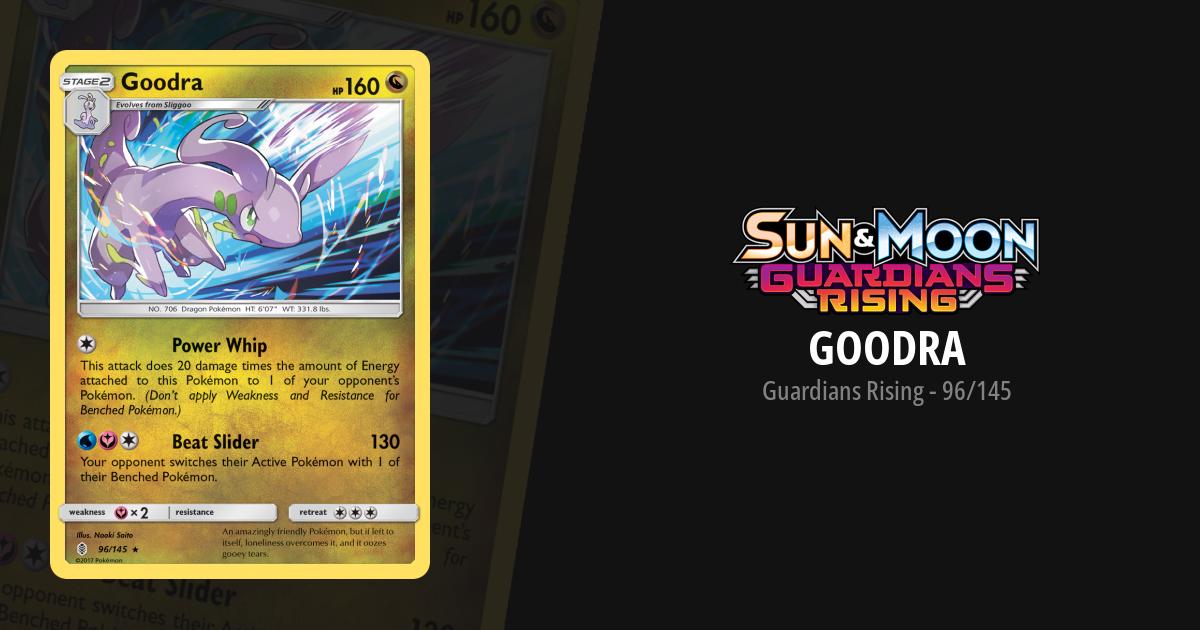 goodra pokemon card price A Center Drop AND pre-release promo on the same day?! I'm curious to see if any of these cards end up making waves in the top deck lists! I'm hoping for ftw #pokemon Pokmon Hit Points160 HP Form Goodra Guardians Rising Pokemon Card