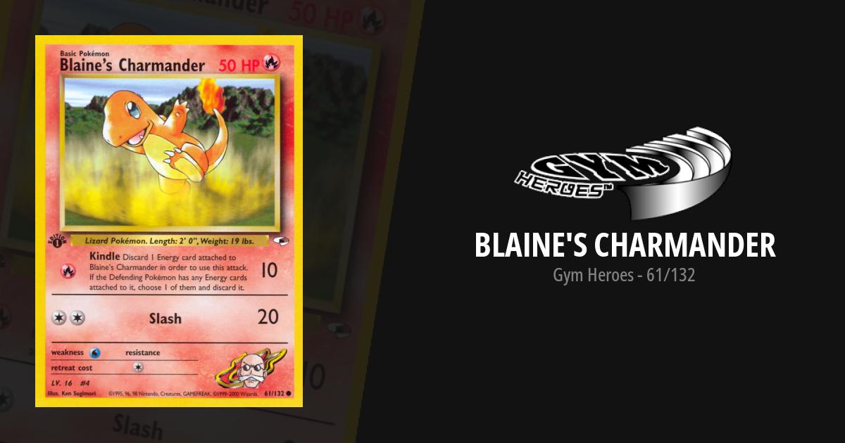 blaine's charmander pokemon card value 2000 Nintendo Pokemon Gym Challenge Blaine's Charmander 1St Edition