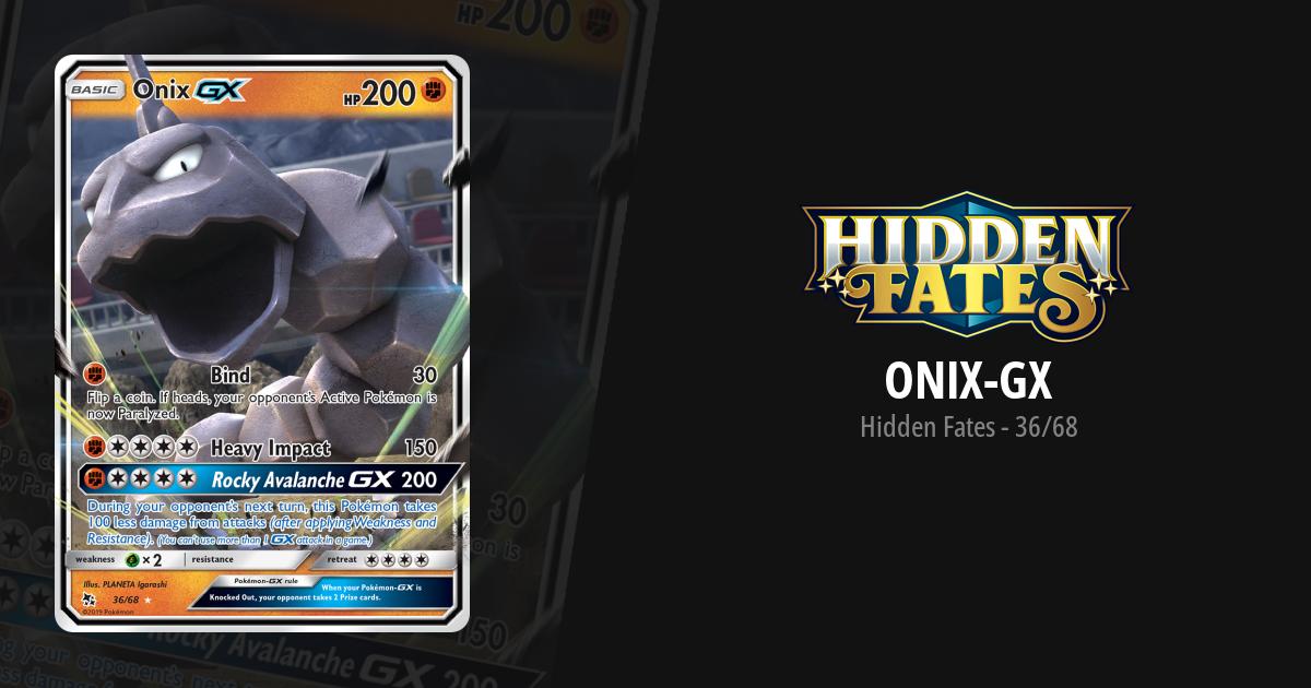 onix gx pokemon card value Onix GX 36/68 Hidden Fates- NM Ultra Rare Pokmon Card