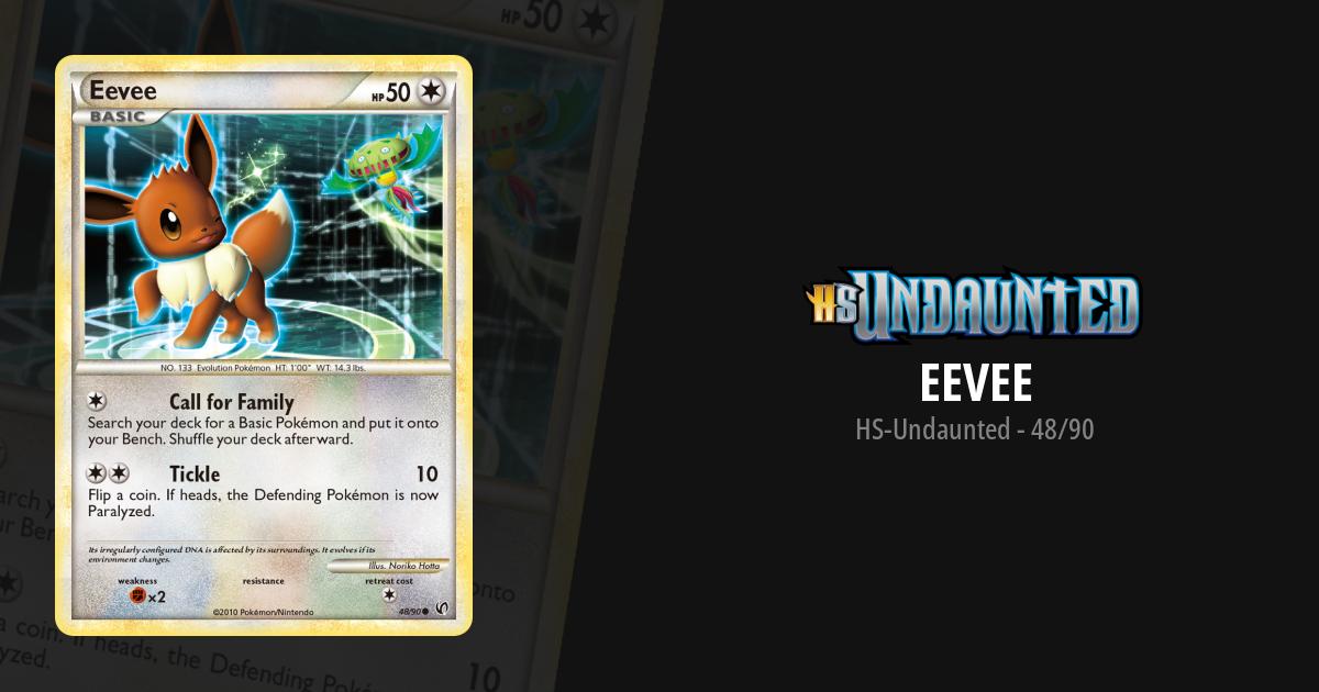 2010 eevee pokemon card Eevee 47/90 NM Non-Holo Foil Undaunted 2010 Pokemon Card. Free Tracked Shipping!