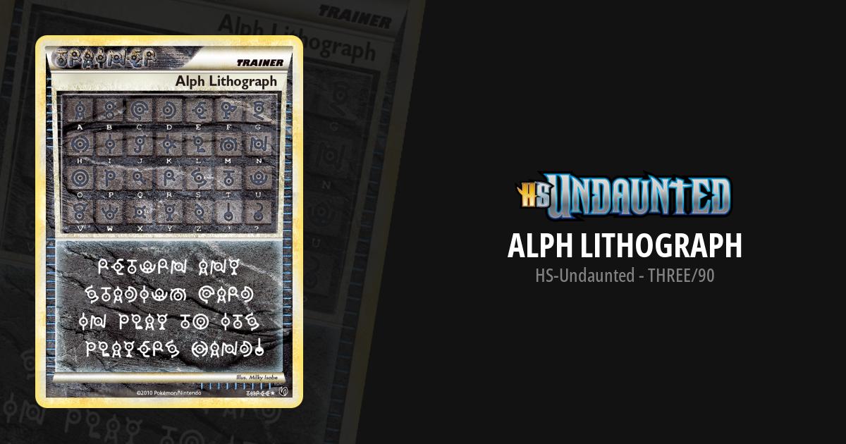 pokemon alph lithograph card Cards Price Guide Evolves from null Unknown Pokemon HeartGold Soulsilver HeartGold SoulSilver