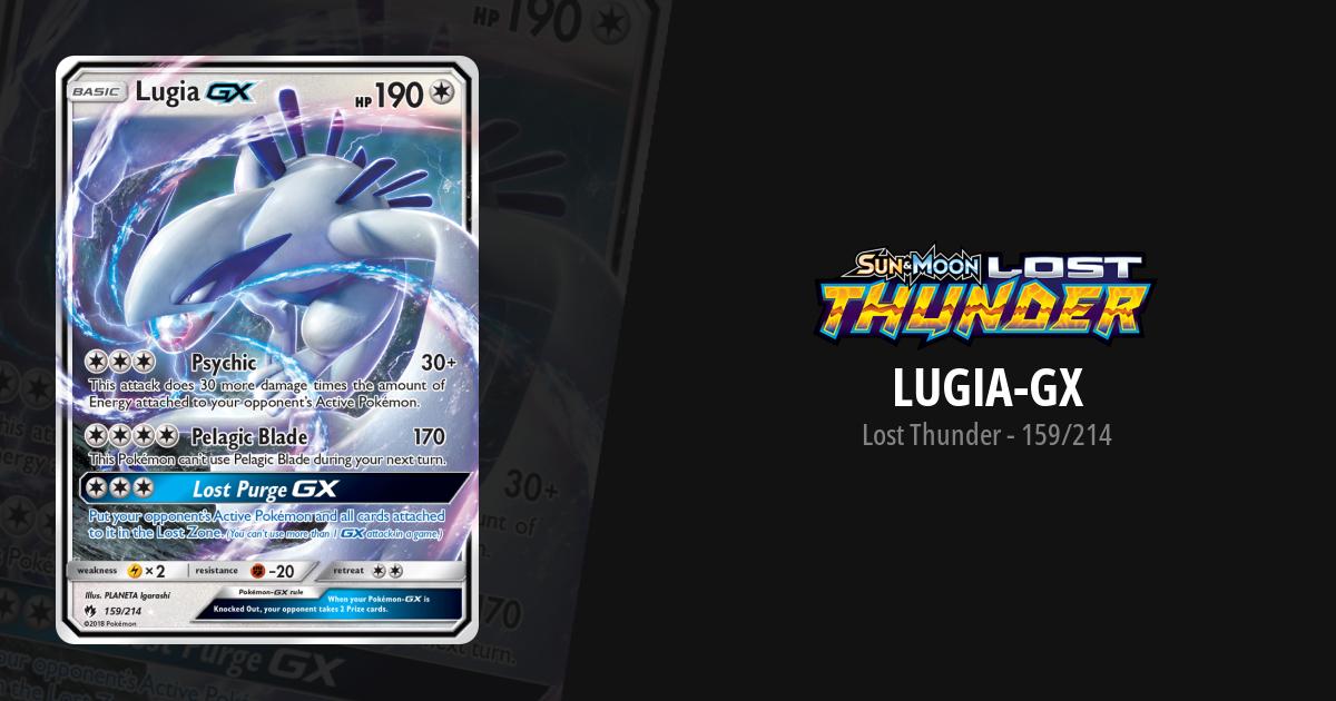 lugia gx pokemon card value Lugia GX 159/214 Sm-Lost Thunder Holo for sale online