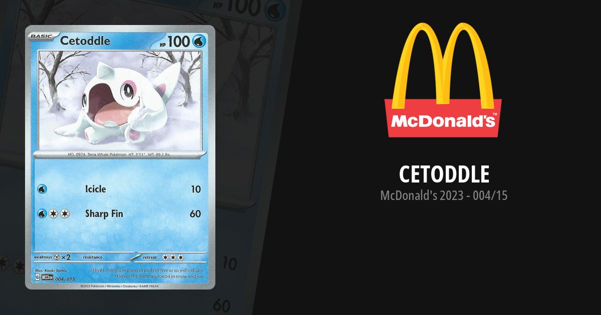 cetitan pokemon card mcdonalds POKEMON CARD CETITAN MCDONALDS HOLO 005/015