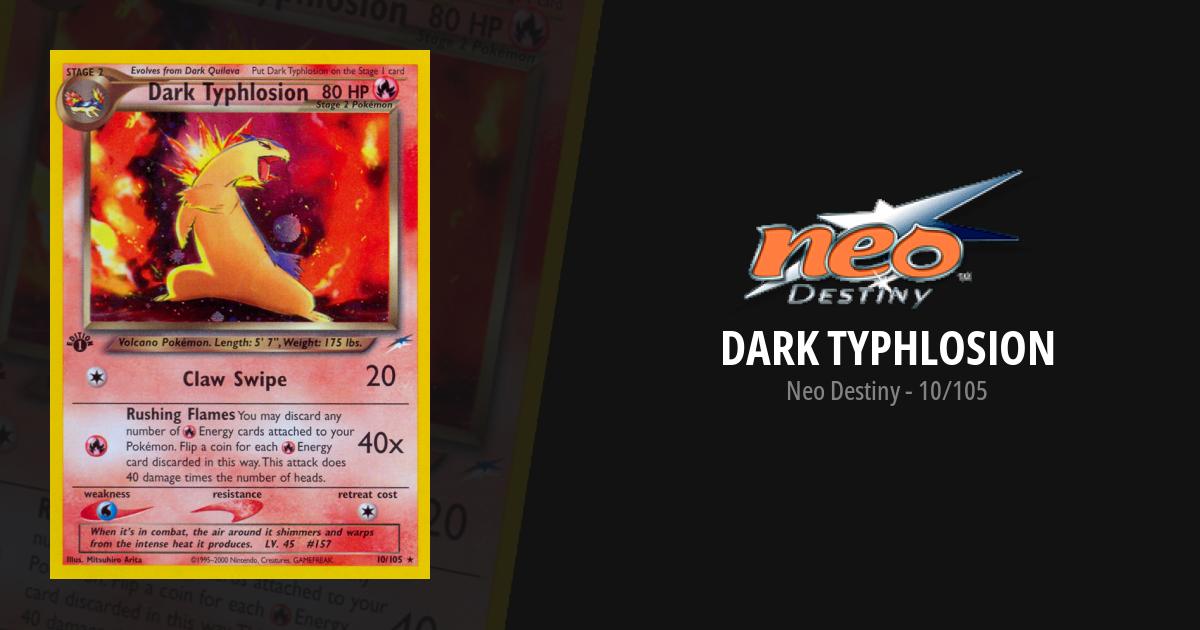 dark typhlosion pokemon card value Dark Typhlosion first edition 10/105 Neo Destiny Holo Rare Pokemon Card