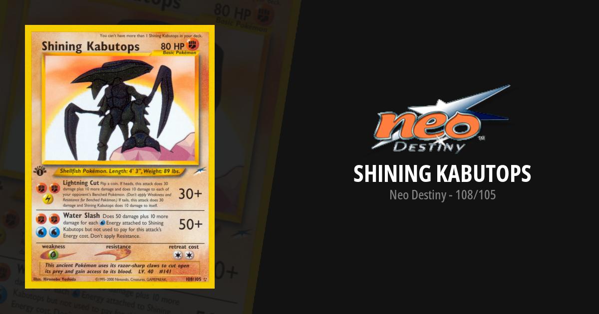 shiny kabutops pokemon card SOLD end display Shining Kabutops Neo Destiny Pokemon