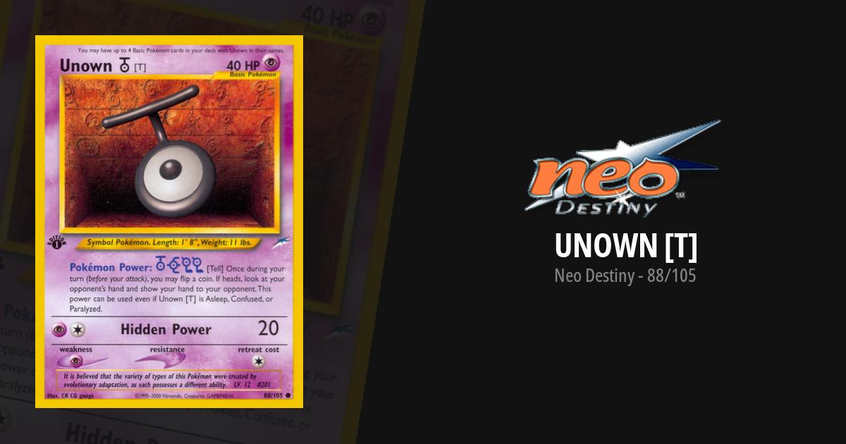 first edition unown pokemon card neo destiny cards tcg, Toys & Collectibles, Trading Cards, Raw Singles on Carousell this Psychic Pokemon TCG Graded Card: 2001