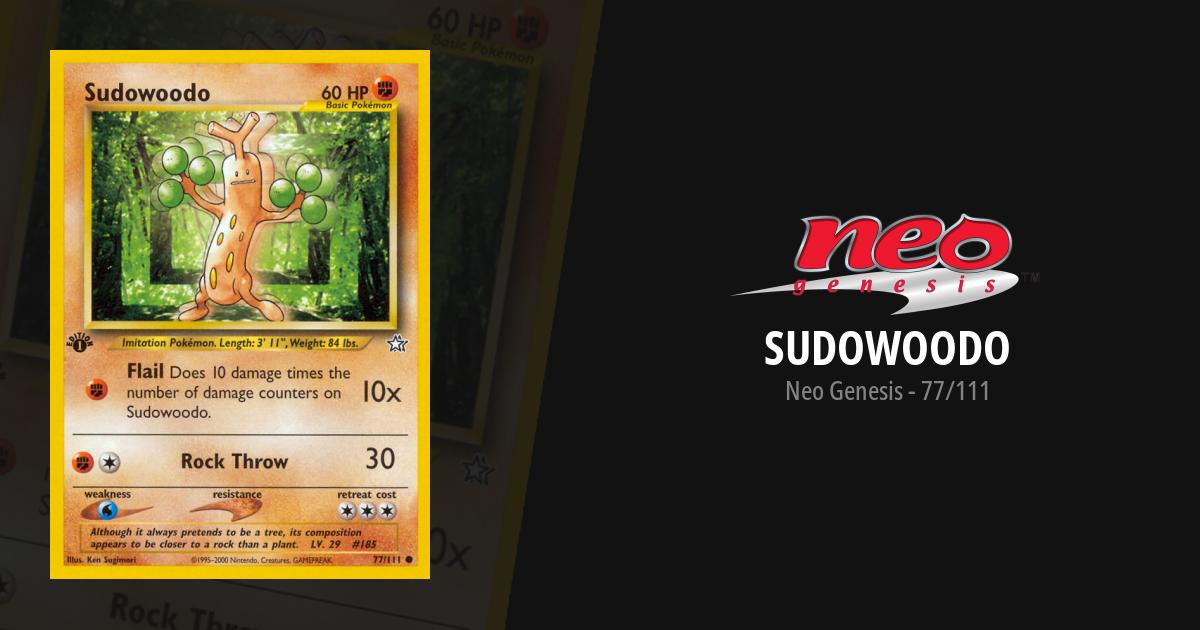 sudowoodo pokemon card value Sudowoodo 77/111 - NM - Neo Genesis Pokemon Card
