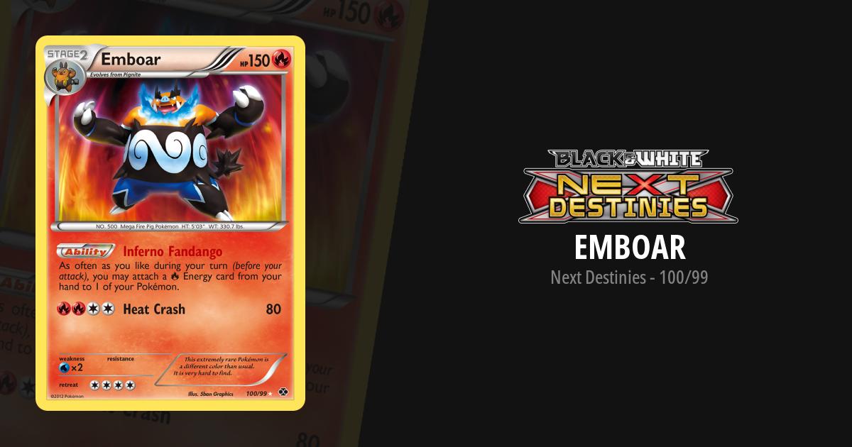 shiny emboar pokemon card 013-086 Holo (JP) MINT Federicstore favorite character Emboar Next Destinies Pokemon Card