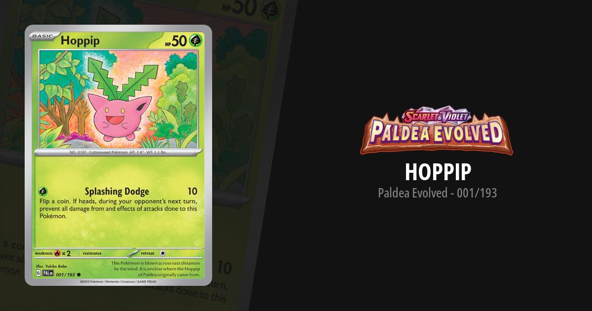 hoppip pokemon card value Card Number / Rarity Hoppip (Reverse Holo) 005/190 SV4a