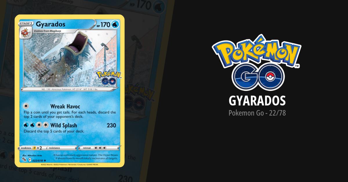 gyarados pokemon go card Gyarados 022/078 Pokemon GO Holo Rare Pokemon TCG Card NM-Mint