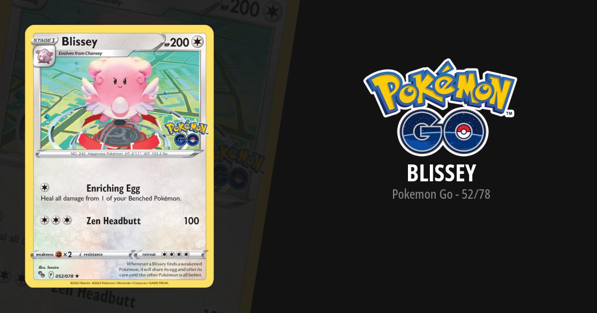 blissey pokemon go card Pokmon TCG Pokmon Tin Edition, Includes 2 Foil Cards (Pikachu & Blissey), 4 Booster Packs, Sticker Sheet, Code The item may be similar but not exactly the same as the image (e.g Trading Card Game Pokemon GO