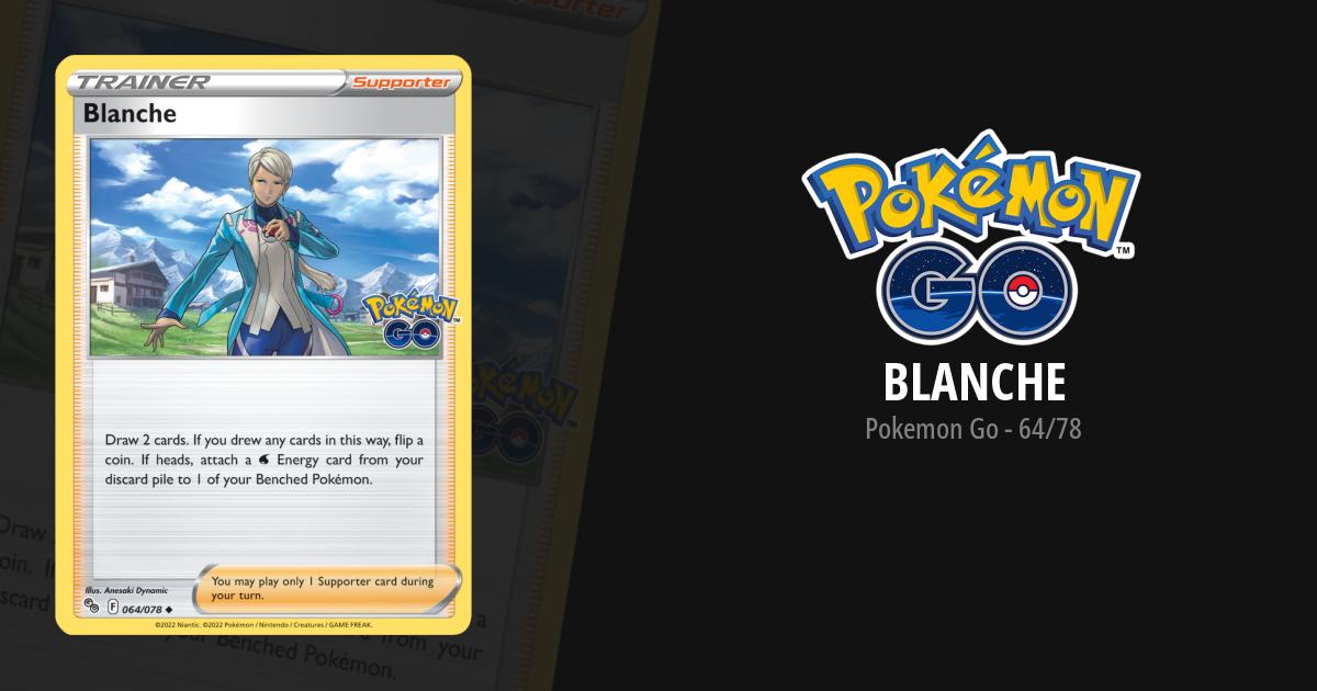 blanche pokemon go card price POKEMON GO TCG Blanche SWSH227 Full Art Trainer Promo Card NM-MINT
