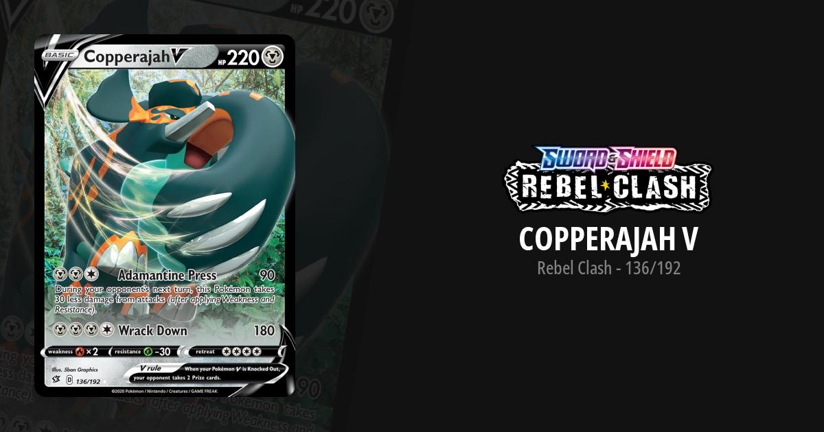 copperajah v pokemon card value - SWSH08: Fusion Strike Shield Promo Cards Singles Copperajah V - 136/192 Ultra