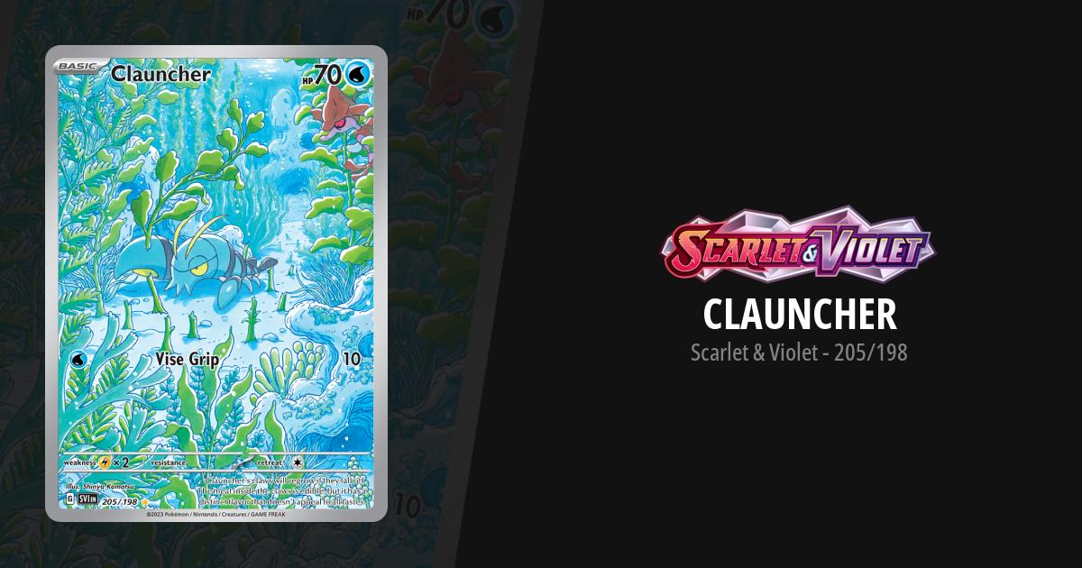 pokemon clauncher card Scarlet & Violet Base Set Illustration Rare #205 Pokmon Hit Points70 HP Form Clauncher Scarlet & Violet Pokemon