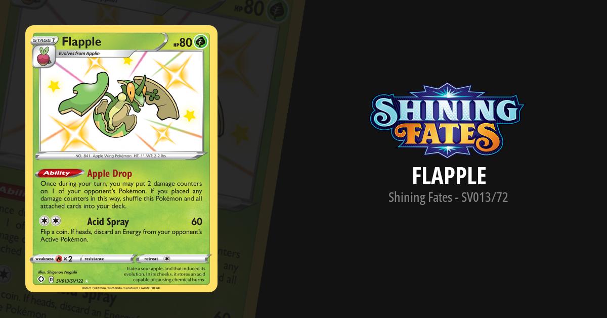 shiny flapple pokemon card Flapple - 210/191 210