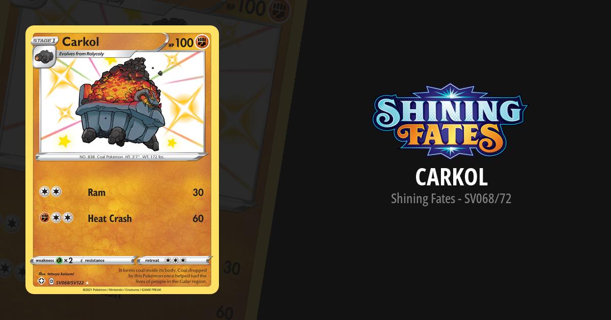 carkol pokemon card 2024 Large Bromide Prism Holo Promo #7 Colorless Retreat Cost {096/193}Carkol (Energy Mirror) | Japanese