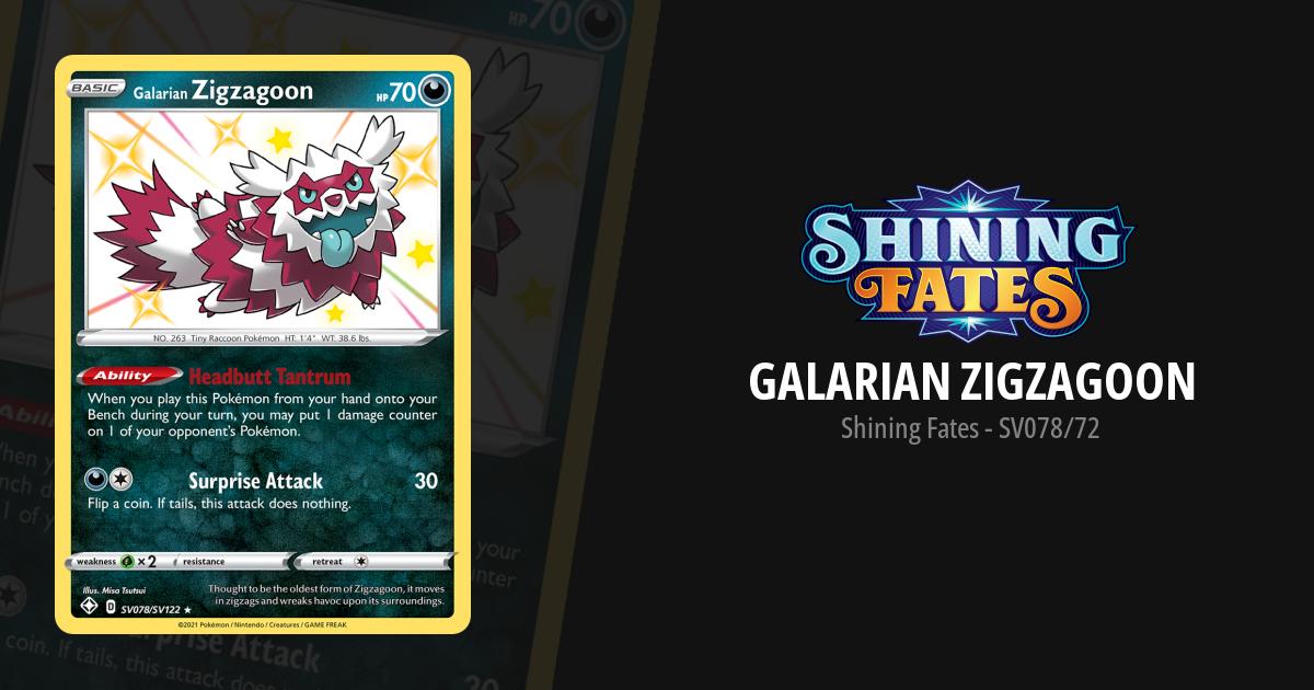 shiny zigzagoon pokemon card Galarian Zigzagoon #277 Prices | Pokemon Japanese Shiny Star V