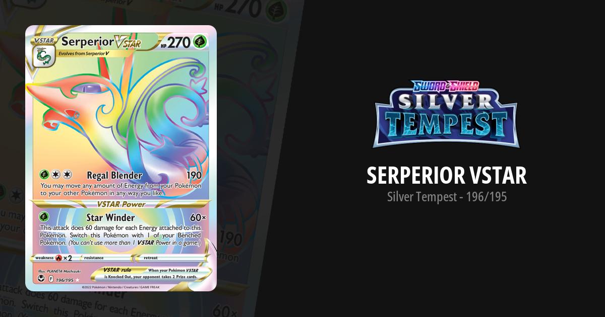 serperior vstar pokemon card value Pokemon Card Serperior VSTAR 196/195 Secret Rare Silver Tempest Near Mint