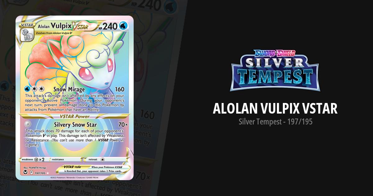 pokemon tcg silver tempest 034 195 alolan vulpix vstar card - Ultra Rare 34/195 - Sword and Shield 12 Storm Mx2 / / 1 SWSH12 Alolan Vulpix VSTAR Silver Tempest