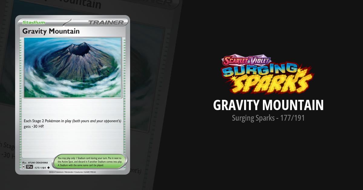 gravity mountain pokemon card Surging Sparks 250/191 Hyper Rare PSA 9 Gravity Mountain 250/191 Sv08: Surging