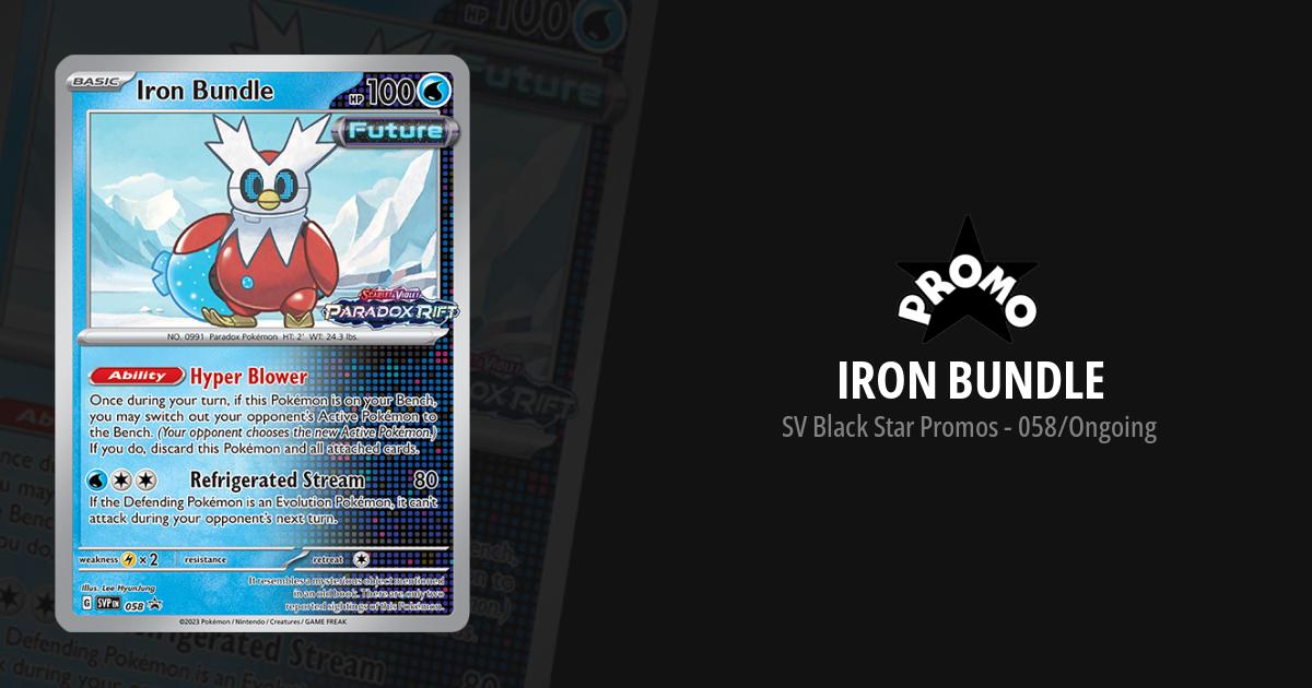 iron bundle pokemon card value Iron Bundle 066 SVP EN Pokemon Paradox Rift ETB PROMO Trading Card Rare Holo