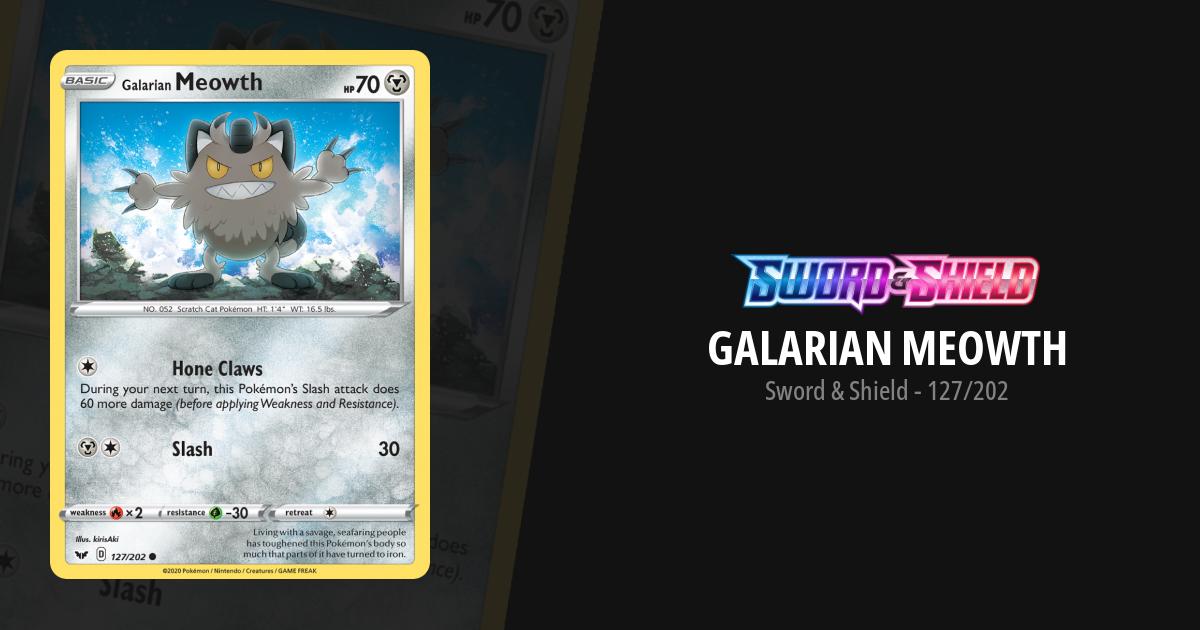 galarian meowth pokemon card value SSH 127 Evolves from null Type Pokemon Trading Card Game 180/264