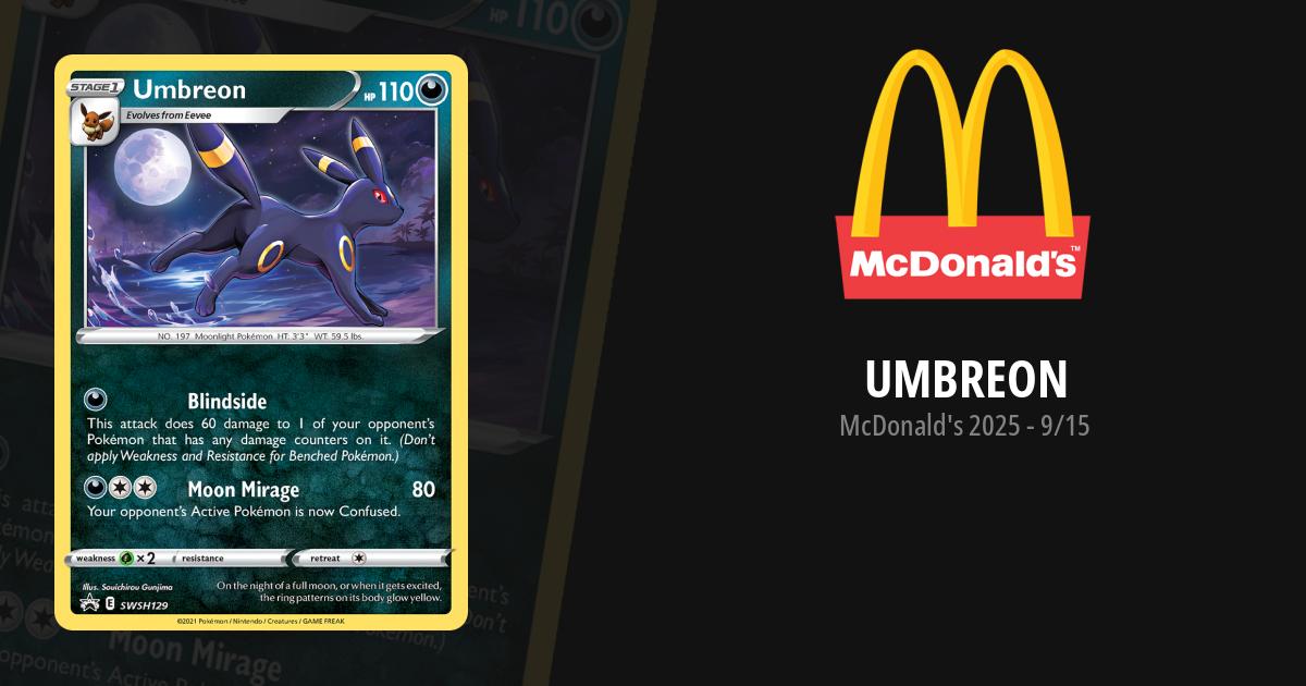 umbreon pokemon card mcdonald's Just added the 2002 Japanese McDonalds Promo Umbreon to my collection and Im OBSESSED! , Look at this little guy, caught mid-yawn after sunbathing on a rooftop Not elegant, not stealthy