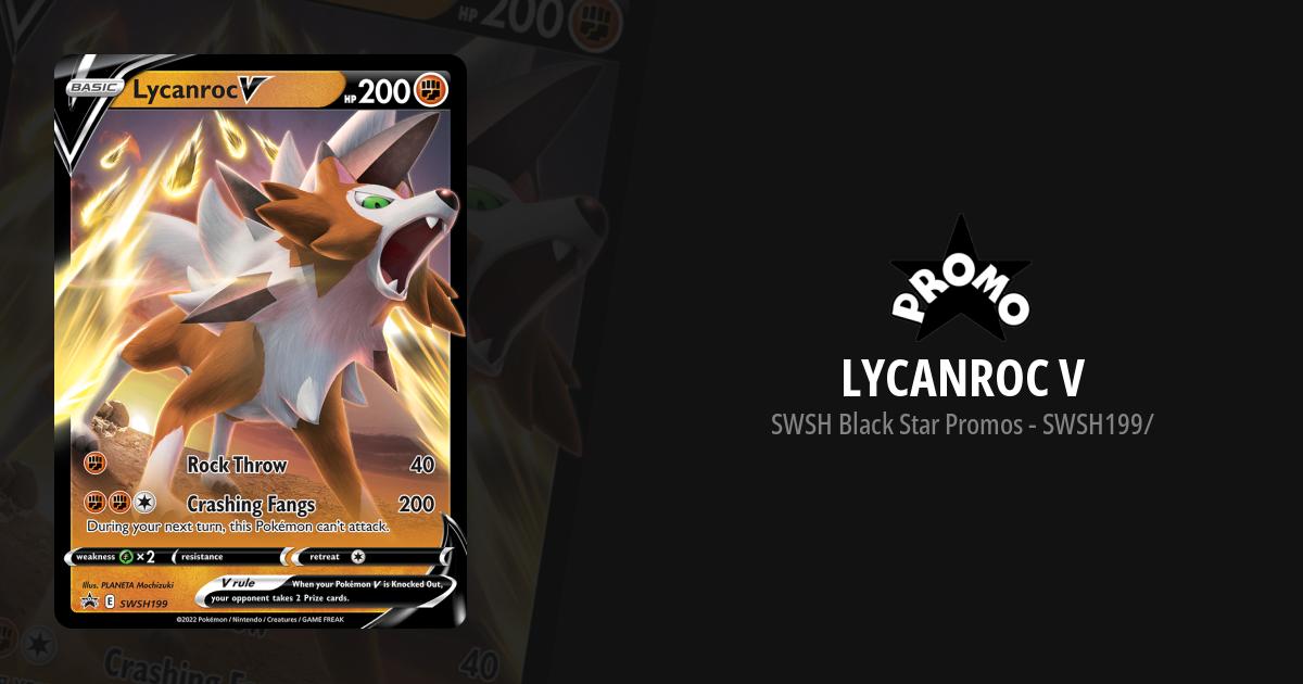 lycanroc v pokemon card value Lycanroc V SWSH199 Ultra Rare Holo Black Star Promo Pokemon TCG