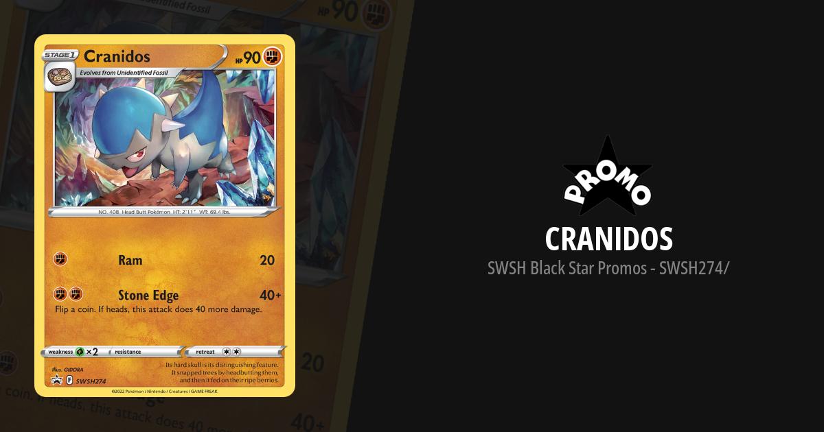 cranidos pokemon card value cards TCG Collector This is of the Uncommon rarity. Cranidos SWSH Black Star Promos