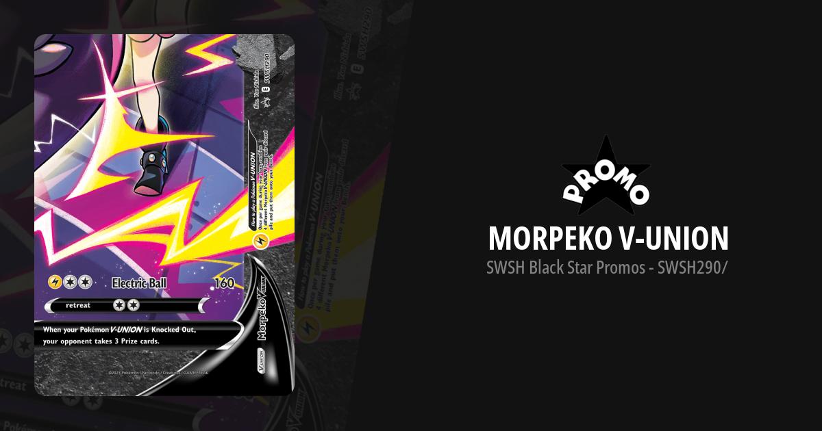 morpeko v union pokemon card value Morpeko V-Union Pokemon Crown Zenith Black Star Promo 4 Card Set + Prof Burnet