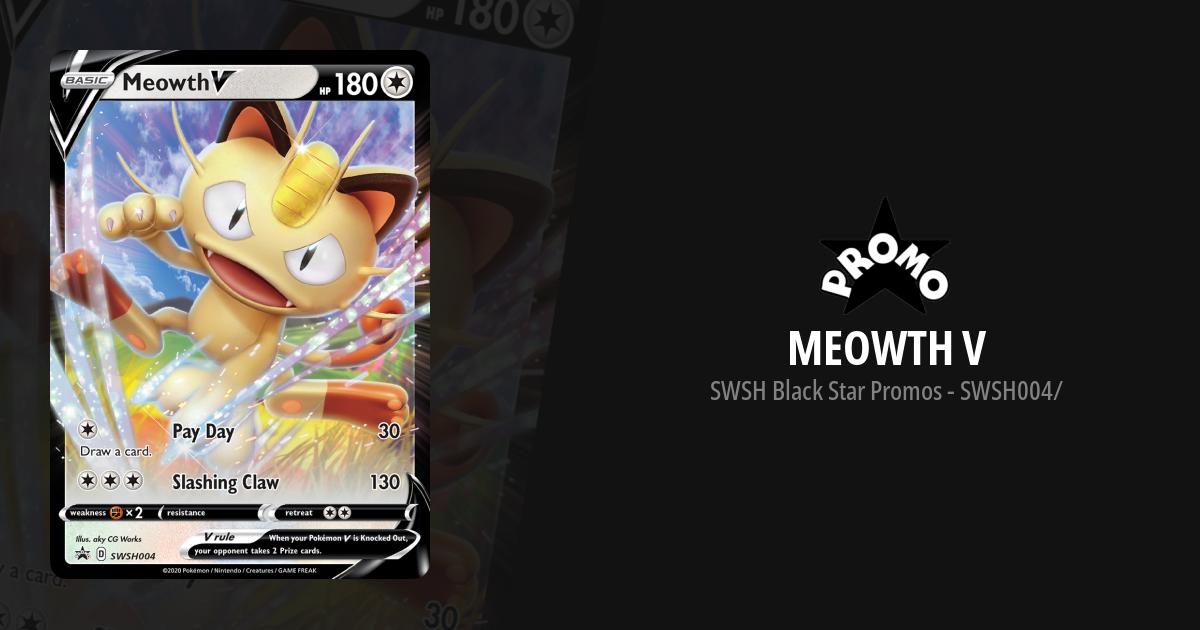 meowth v pokemon card Meowth V | Sword & Shield Promo