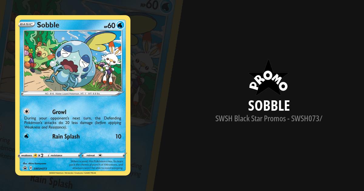 sobble pokemon card price #SWSH003 Prices | Promo Colorless Water Gun (20) Weakness Lightning 2 Resistance None None Retreat Cost Sobble on the Ball 2020