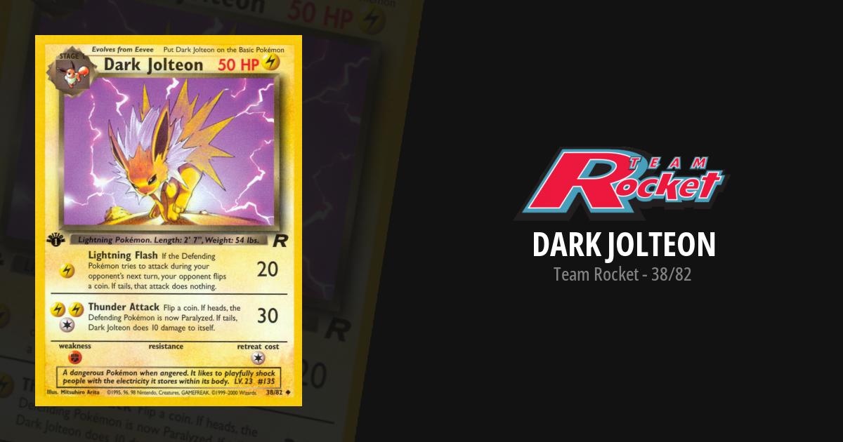 pokemon card dark jolteon 1st Edition Dark Jolteon PL Vintage 38/82 Team Rocket Pokemon Card